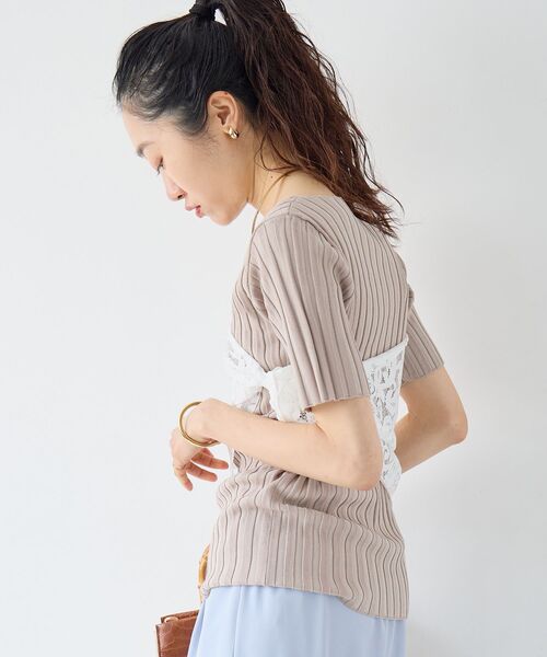 le.coeur blanc（ルクールブラン）の「フラワーレース三角ストール（ストール/ショール・レディース・オフホワイト・FREE）」の18枚目の写真