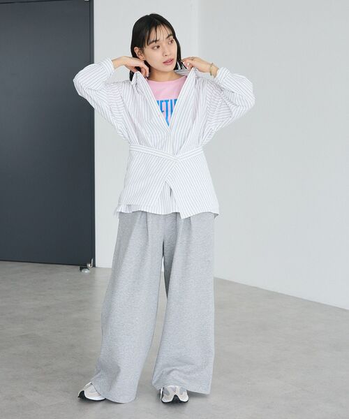 CRAFT STANDARD BOUTIQUE（クラフトスタンダードブティック）の「2点セット / レイヤードデザインシャツ（シャツ/ブラウス・レディース・ブルー系その他7/ホワイト系その他5・FREE）」の4枚目の写真