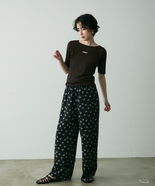 Trish（トリッシュ）の「カットシアーアシメレイヤードT（Tシャツ/カットソー・レディース・ブラウン/ホワイト/ブラック/アイボリー・MEDIUM）」の10枚目の写真