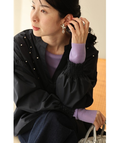 cawaii（カワイイ）の「ボートネックver. 色足しカラーインナー イロタス（Tシャツ/カットソー・レディース・パープル/グリーン/オレンジ/ブルー・S～Ｍ/L～LL）」の4枚目の写真