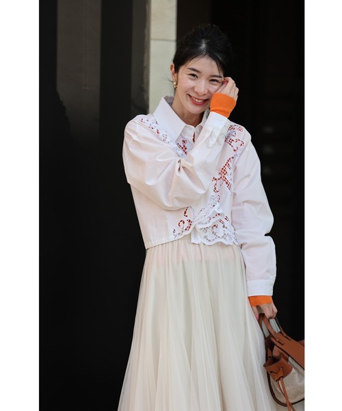 cawaii（カワイイ）の「ボートネックver. 色足しカラーインナー イロタス（Tシャツ/カットソー・レディース・パープル/グリーン/オレンジ/ブルー・S～Ｍ/L～LL）」の22枚目の写真