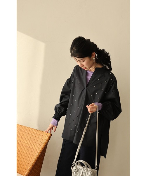 cawaii（カワイイ）の「ボートネックver. 色足しカラーインナー イロタス（Tシャツ/カットソー・レディース・パープル/グリーン/オレンジ/ブルー・S～Ｍ/L～LL）」の16枚目の写真