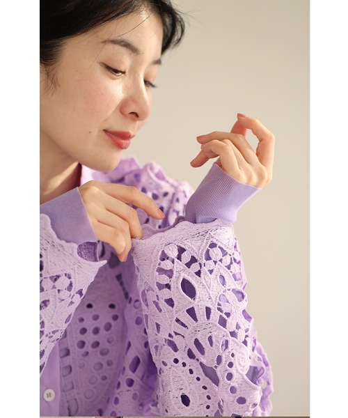 cawaii（カワイイ）の「ボートネックver. 色足しカラーインナー イロタス（Tシャツ/カットソー・レディース・パープル/グリーン/オレンジ/ブルー・S～Ｍ/L～LL）」の15枚目の写真