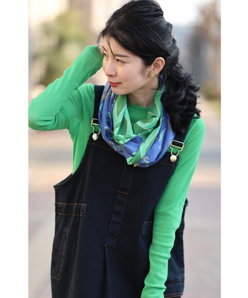 cawaii（カワイイ）の「ボートネックver. 色足しカラーインナー イロタス（Tシャツ/カットソー・レディース・パープル/グリーン/オレンジ/ブルー・S～Ｍ/L～LL）」の8枚目の写真