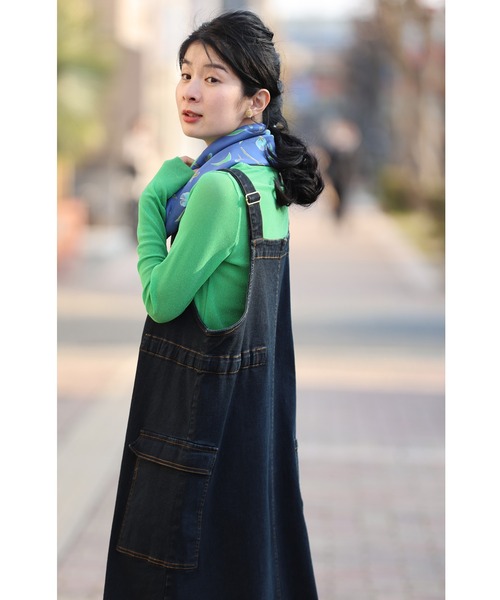 cawaii（カワイイ）の「ボートネックver. 色足しカラーインナー イロタス（Tシャツ/カットソー・レディース・パープル/グリーン/オレンジ/ブルー・S～Ｍ/L～LL）」の9枚目の写真