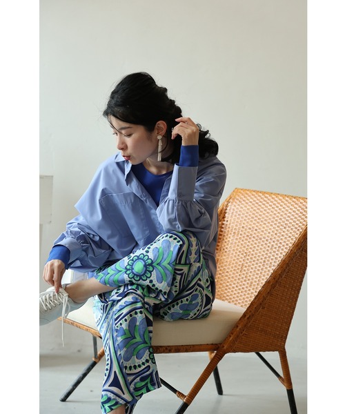 cawaii（カワイイ）の「ボートネックver. 色足しカラーインナー イロタス（Tシャツ/カットソー・レディース・パープル/グリーン/オレンジ/ブルー・S～Ｍ/L～LL）」の13枚目の写真