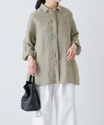 かぐれ | 『ユニセックス』ドライリネンボックスシャツ(シャツ/ブラウス)