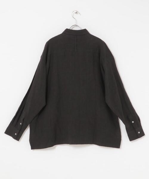 かぐれ（カグレ）の「『ユニセックス』ドライリネンボックスシャツ（シャツ/ブラウス・レディース・ピンク/ブラック/ライトベージュ・1/2）」の6枚目の写真