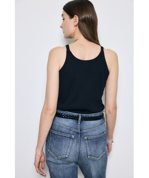AZUL by moussy(アズールバイマウジー)の「カップ付きホルターネックキャミソール 春服 夏服 秋服 冬服 インナーとしても◎ パット付き(キャミソール・レディース・オフホワイト/グリーン/ブラック/杢グレー・MEDIUM/SMALL)」の5枚目の写真