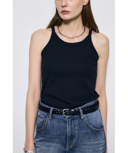 AZUL by moussy(アズールバイマウジー)の「カップ付きホルターネックキャミソール 春服 夏服 秋服 冬服 インナーとしても◎ パット付き(キャミソール・レディース・オフホワイト/グリーン/ブラック/杢グレー・MEDIUM/SMALL)」の6枚目の写真