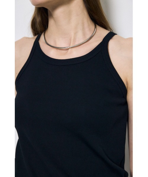 AZUL by moussy(アズールバイマウジー)の「カップ付きホルターネックキャミソール 春服 夏服 秋服 冬服 インナーとしても◎ パット付き(キャミソール・レディース・オフホワイト/グリーン/ブラック/杢グレー・MEDIUM/SMALL)」の7枚目の写真