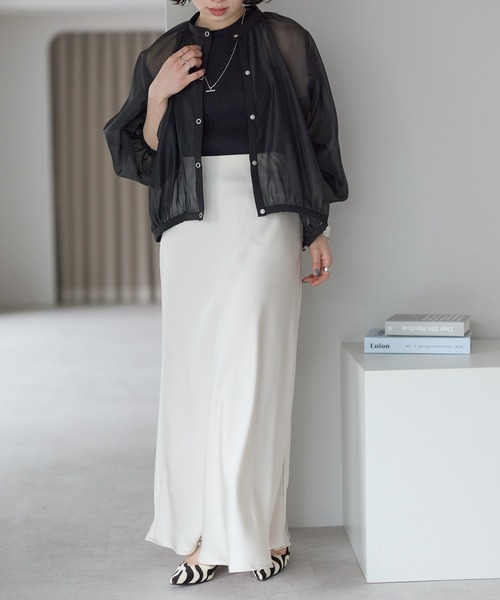 r.（アールドット）の「シアー　ギャザーブルゾン（ブルゾン・レディース・イエロー/ブラック/アイボリー・FREE）」の11枚目の写真