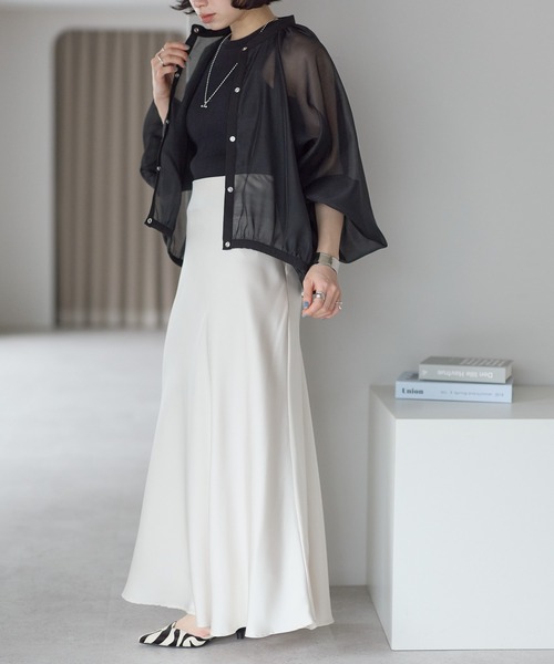 r.（アールドット）の「シアー　ギャザーブルゾン（ブルゾン・レディース・イエロー/ブラック/アイボリー・FREE）」の15枚目の写真