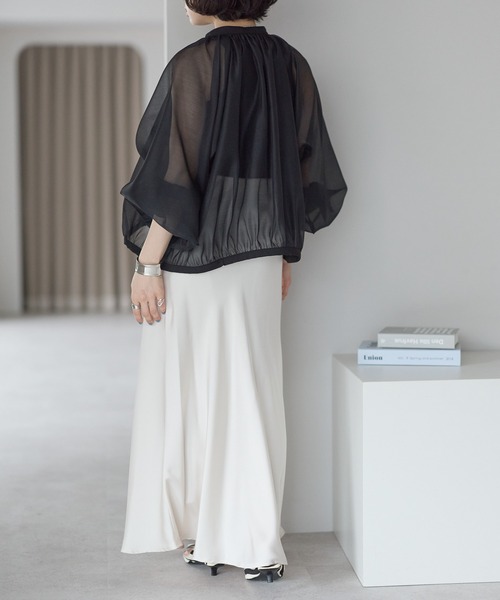 r.（アールドット）の「シアー　ギャザーブルゾン（ブルゾン・レディース・イエロー/ブラック/アイボリー・FREE）」の19枚目の写真