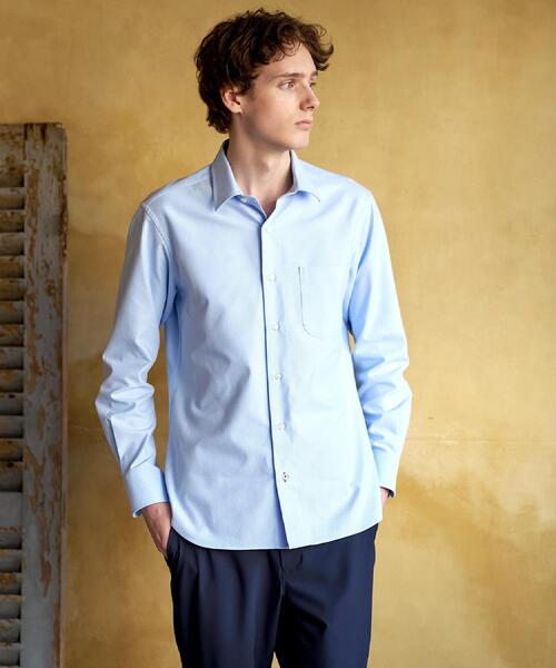 DRESSTERIOR（ドレステリア）の「【速乾素材】メッシュドライタッチシャツ（ビジネスシャツ・メンズ・サックスブルー・41/40/39/38）」の19枚目の写真