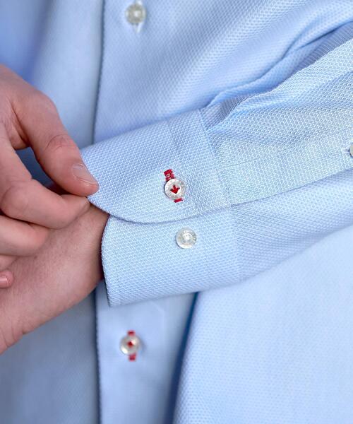 DRESSTERIOR（ドレステリア）の「【速乾素材】メッシュドライタッチシャツ（ビジネスシャツ・メンズ・サックスブルー・41/40/39/38）」の4枚目の写真