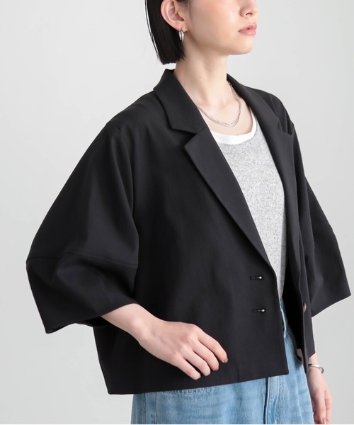 for/c（フォーシー）の「[セットアップ対応]ドライオックスジャケット【サスティナブル】（その他アウター・レディース・アイボリー/スミクロ・M/L）」の5枚目の写真