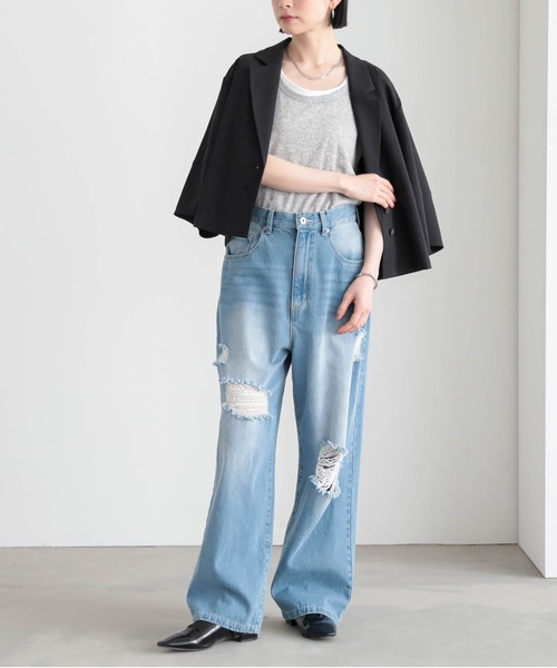 for/c（フォーシー）の「[セットアップ対応]ドライオックスジャケット【サスティナブル】（その他アウター・レディース・アイボリー/スミクロ・M/L）」の11枚目の写真