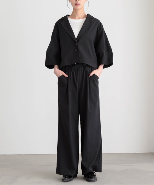 for/c（フォーシー）の「[セットアップ対応]ドライオックスジャケット【サスティナブル】（その他アウター・レディース・アイボリー/スミクロ・M/L）」の19枚目の写真