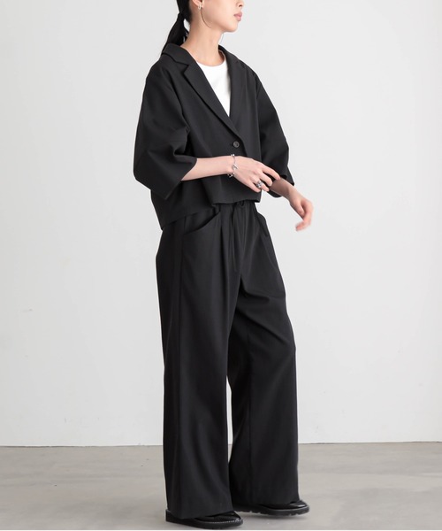 for/c（フォーシー）の「[セットアップ対応]ドライオックスジャケット【サスティナブル】（その他アウター・レディース・アイボリー/スミクロ・M/L）」の21枚目の写真