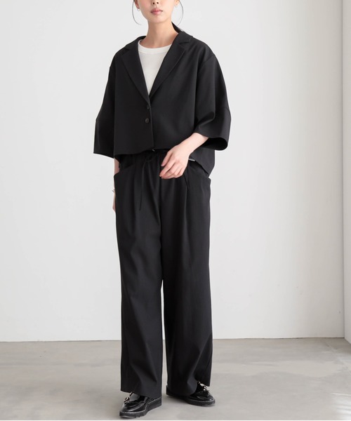for/c（フォーシー）の「[セットアップ対応]ドライオックスジャケット【サスティナブル】（その他アウター・レディース・アイボリー/スミクロ・M/L）」の22枚目の写真