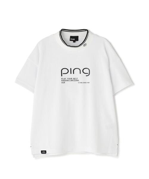 PING（ピン）の「【PING APPAREL】変形カノコ半袖ハイネックカットソー