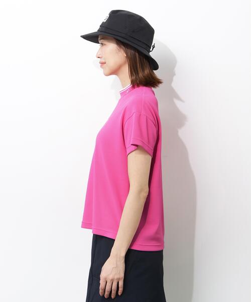 PING(ピン)の「【PING APPAREL】変形カノコ半袖ハイネックカットソー <PERFORMANCE> (LADIES)(Tシャツ/カットソー・レディース・ブラック/ホワイト/ピンク・L/LL/M/S)」の6枚目の写真