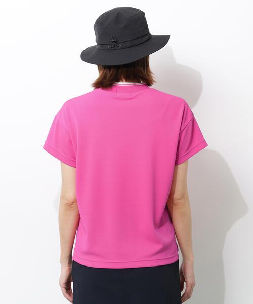PING(ピン)の「【PING APPAREL】変形カノコ半袖ハイネックカットソー <PERFORMANCE> (LADIES)(Tシャツ/カットソー・レディース・ブラック/ホワイト/ピンク・L/LL/M/S)」の7枚目の写真