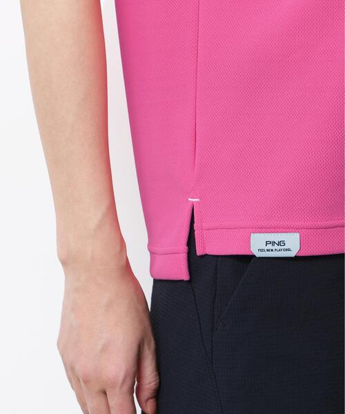 PING(ピン)の「【PING APPAREL】変形カノコ半袖ハイネックカットソー <PERFORMANCE> (LADIES)(Tシャツ/カットソー・レディース・ブラック/ホワイト/ピンク・L/LL/M/S)」の10枚目の写真