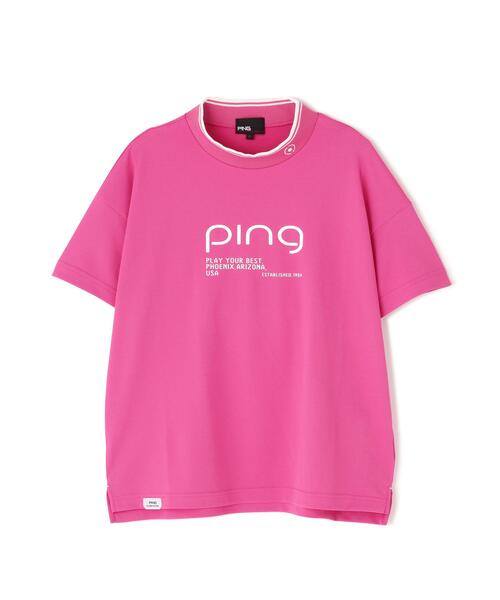 PING(ピン)の「【PING APPAREL】変形カノコ半袖ハイネックカットソー <PERFORMANCE> (LADIES)(Tシャツ/カットソー・レディース・ブラック/ホワイト/ピンク・L/LL/M/S)」の11枚目の写真