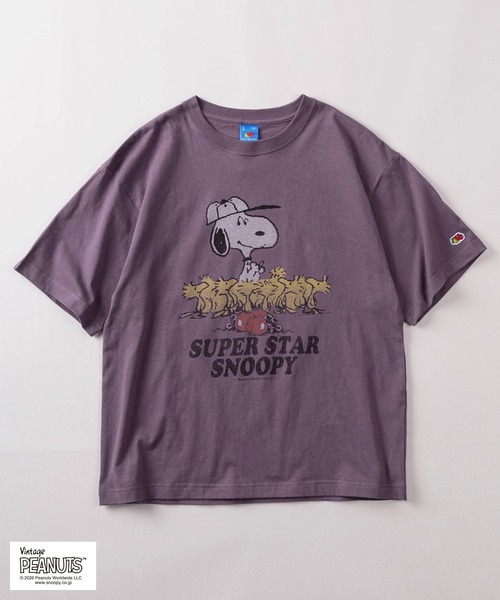PEANUTS(ピーナッツ)の「【73】【FRUIT OF THE LOOM/フルーツオブザルーム】PEANUSコラボ キャラクターデザイン プリントTシャツ/リンガーTシャツ/ユニセックス/レディース/メンズ【Sサイズ~Lサイズ】(Tシャツ/カットソー・レディース・パープル/アイボリー系3/アイボリー系2/アイボリー系/サックスブルー/アイボリー系4/ピンク/アイボリー系1・M/S/L)」の9枚目の写真