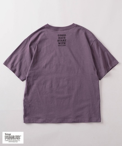 PEANUTS(ピーナッツ)の「【73】【FRUIT OF THE LOOM/フルーツオブザルーム】PEANUSコラボ キャラクターデザイン プリントTシャツ/リンガーTシャツ/ユニセックス/レディース/メンズ【Sサイズ~Lサイズ】(Tシャツ/カットソー・レディース・パープル/アイボリー系3/アイボリー系2/アイボリー系/サックスブルー/アイボリー系4/ピンク/アイボリー系1・M/S/L)」の10枚目の写真