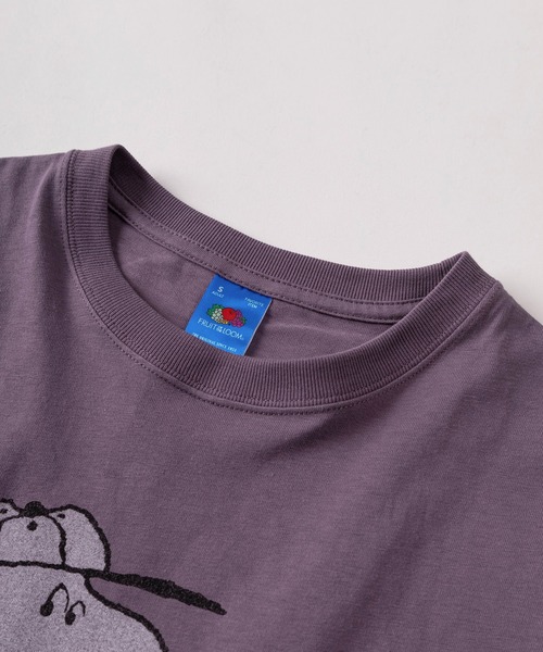 PEANUTS(ピーナッツ)の「【73】【FRUIT OF THE LOOM/フルーツオブザルーム】PEANUSコラボ キャラクターデザイン プリントTシャツ/リンガーTシャツ/ユニセックス/レディース/メンズ【Sサイズ~Lサイズ】(Tシャツ/カットソー・レディース・パープル/アイボリー系3/アイボリー系2/アイボリー系/サックスブルー/アイボリー系4/ピンク/アイボリー系1・M/S/L)」の13枚目の写真