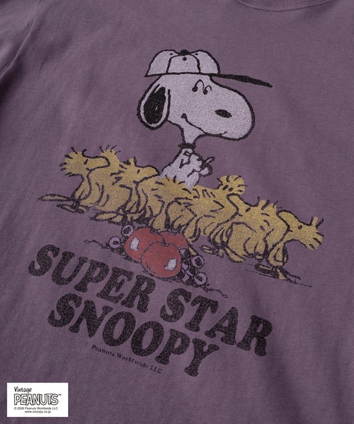 PEANUTS(ピーナッツ)の「【73】【FRUIT OF THE LOOM/フルーツオブザルーム】PEANUSコラボ キャラクターデザイン プリントTシャツ/リンガーTシャツ/ユニセックス/レディース/メンズ【Sサイズ~Lサイズ】(Tシャツ/カットソー・レディース・パープル/アイボリー系3/アイボリー系2/アイボリー系/サックスブルー/アイボリー系4/ピンク/アイボリー系1・M/S/L)」の11枚目の写真