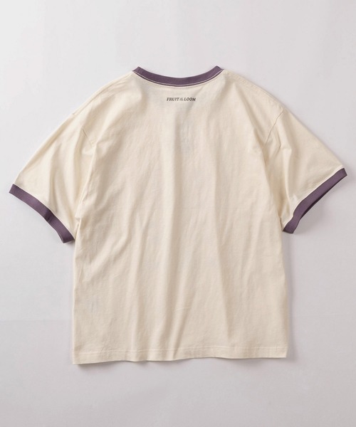 PEANUTS(ピーナッツ)の「【73】【FRUIT OF THE LOOM/フルーツオブザルーム】PEANUSコラボ キャラクターデザイン プリントTシャツ/リンガーTシャツ/ユニセックス/レディース/メンズ【Sサイズ~Lサイズ】(Tシャツ/カットソー・レディース・パープル/アイボリー系3/アイボリー系2/アイボリー系/サックスブルー/アイボリー系4/ピンク/アイボリー系1・M/S/L)」の17枚目の写真