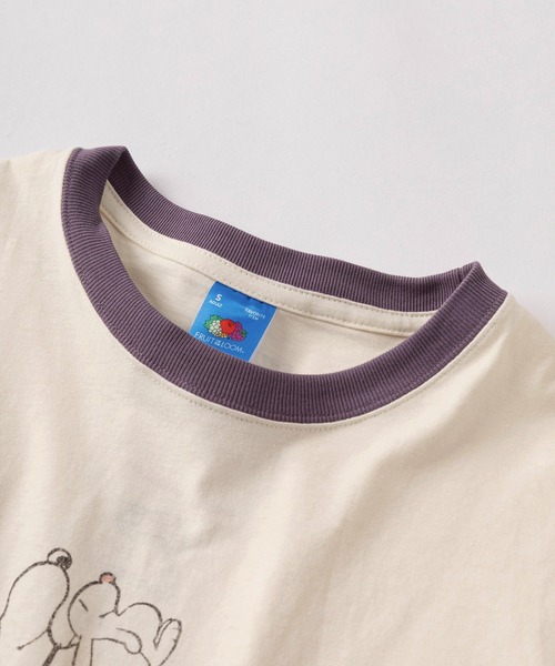 PEANUTS(ピーナッツ)の「【73】【FRUIT OF THE LOOM/フルーツオブザルーム】PEANUSコラボ キャラクターデザイン プリントTシャツ/リンガーTシャツ/ユニセックス/レディース/メンズ【Sサイズ~Lサイズ】(Tシャツ/カットソー・レディース・パープル/アイボリー系3/アイボリー系2/アイボリー系/サックスブルー/アイボリー系4/ピンク/アイボリー系1・M/S/L)」の21枚目の写真