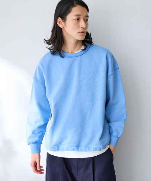 B.C STOCK(ベーセーストック)の「【2点セット】FORHUS ピグメントセットスウェット(スウェット・メンズ・ブルー系その他/ピンク/アイボリー/チャコールグレー・MEDIUM/LARGE)」の3枚目の写真