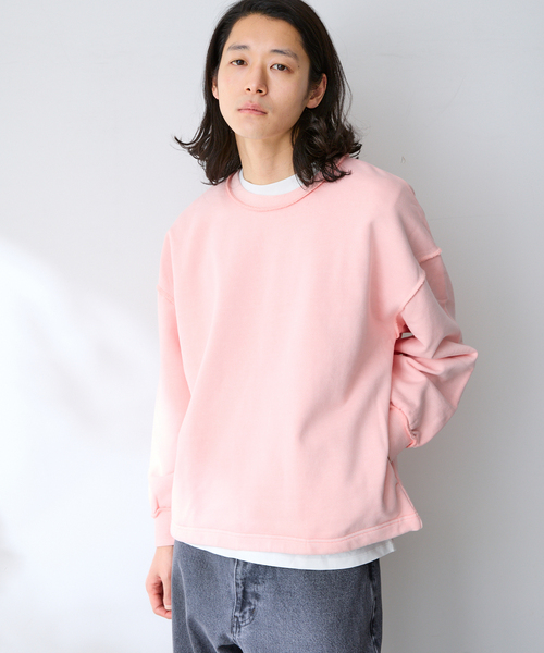 B.C STOCK(ベーセーストック)の「【2点セット】FORHUS ピグメントセットスウェット(スウェット・メンズ・ブルー系その他/ピンク/アイボリー/チャコールグレー・MEDIUM/LARGE)」の4枚目の写真