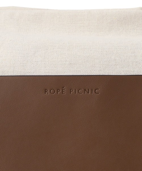 ROPE' PICNIC（ロペピクニック）の「麻調キャンバスコンビトートバッグ/A4対応・15インチPC対応（トートバッグ・レディース・ブラック/ブラウン・FREE）」の11枚目の写真