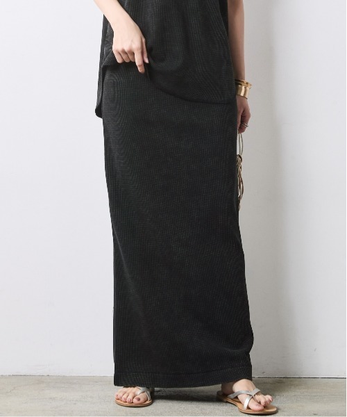 CHIC STYLE（シックスタイル）の「【セットアップ対応】ヴィンテージ加工サーマルロングスカート＜大きいサイズ有＞シックスタイル（スカート・レディース・スミクロ/ブラウン系・5L/4L/3L/LL/L/M）」の17枚目の写真