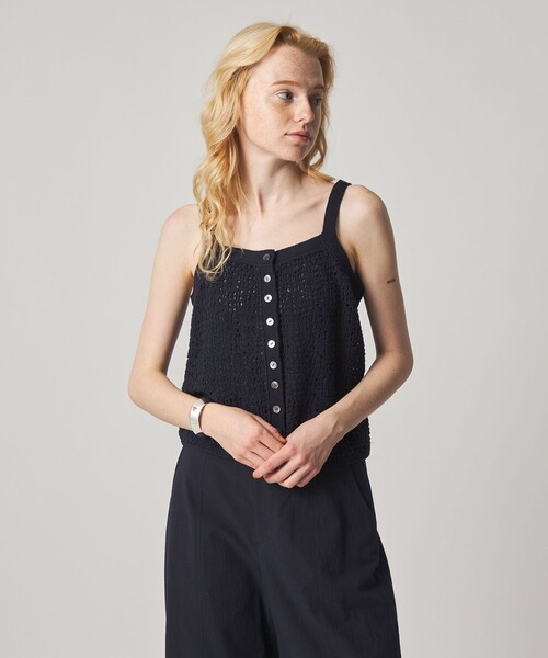 Steven Alan（スティーブンアラン）の「＜Steven Alan＞ハンド ニット キャミソール（ニット/セーター・レディース・オフホワイト/ネイビー・FREE）」の2枚目の写真