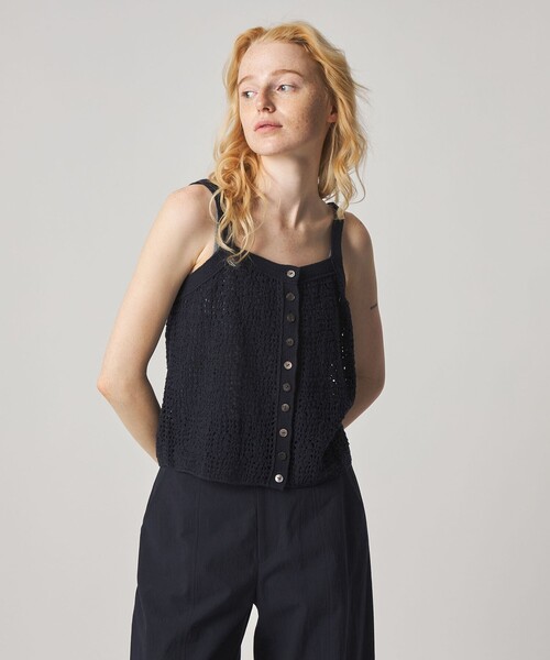 Steven Alan（スティーブンアラン）の「＜Steven Alan＞ハンド ニット キャミソール（ニット/セーター・レディース・オフホワイト/ネイビー・FREE）」の3枚目の写真