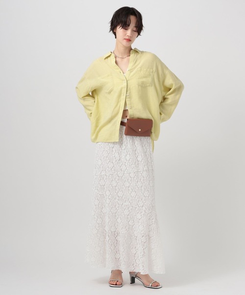 BAYFLOW（ベイフロー）の「カットレーススカート（スカート・レディース・オフホワイト/ブラック・FREE）」の6枚目の写真