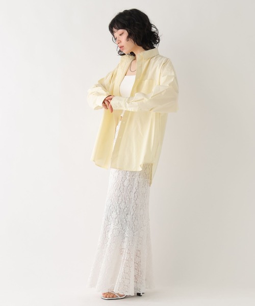 BAYFLOW（ベイフロー）の「カットレーススカート（スカート・レディース・オフホワイト/ブラック・FREE）」の9枚目の写真