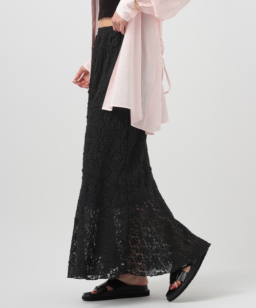 BAYFLOW（ベイフロー）の「カットレーススカート（スカート・レディース・オフホワイト/ブラック・FREE）」の17枚目の写真