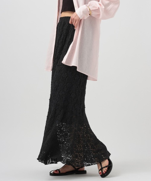 BAYFLOW（ベイフロー）の「カットレーススカート（スカート・レディース・オフホワイト/ブラック・FREE）」の18枚目の写真