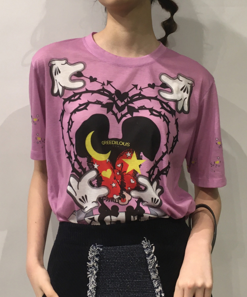 GREEDILOUS(グリディアス)の「ピンクワンポイントTシャツ(Tシャツ/カットソー・レディース・その他・S/M/L/XS)」の7枚目の写真