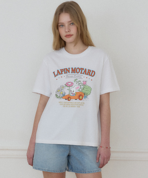 OURHOPE（アワーホープ）の「キャロットラビットTシャツ - ホワイト（Tシャツ/カットソー・レディース・ホワイト・ONE）」の2枚目の写真