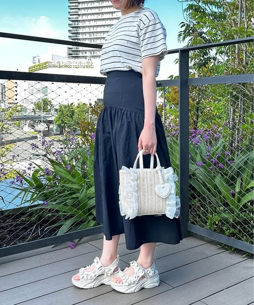 +diana(プラスダイアナ)の「ニットプチリボン付き ネオプレンスポサン(サンダル・レディース・ブラック/アイボリー・S/M/XL/L)」の4枚目の写真