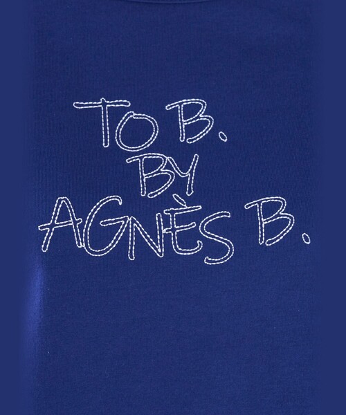 To b. by agnes b.(トゥービーバイアニエスベー)の「ロゴ 刺繍 コットン 半袖 Tシャツ(Tシャツ/カットソー・レディース・ネイビー・40/38)」の8枚目の写真